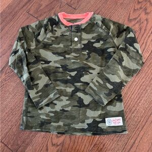 GAP Kids Camouflage Shirt with Coral Collar